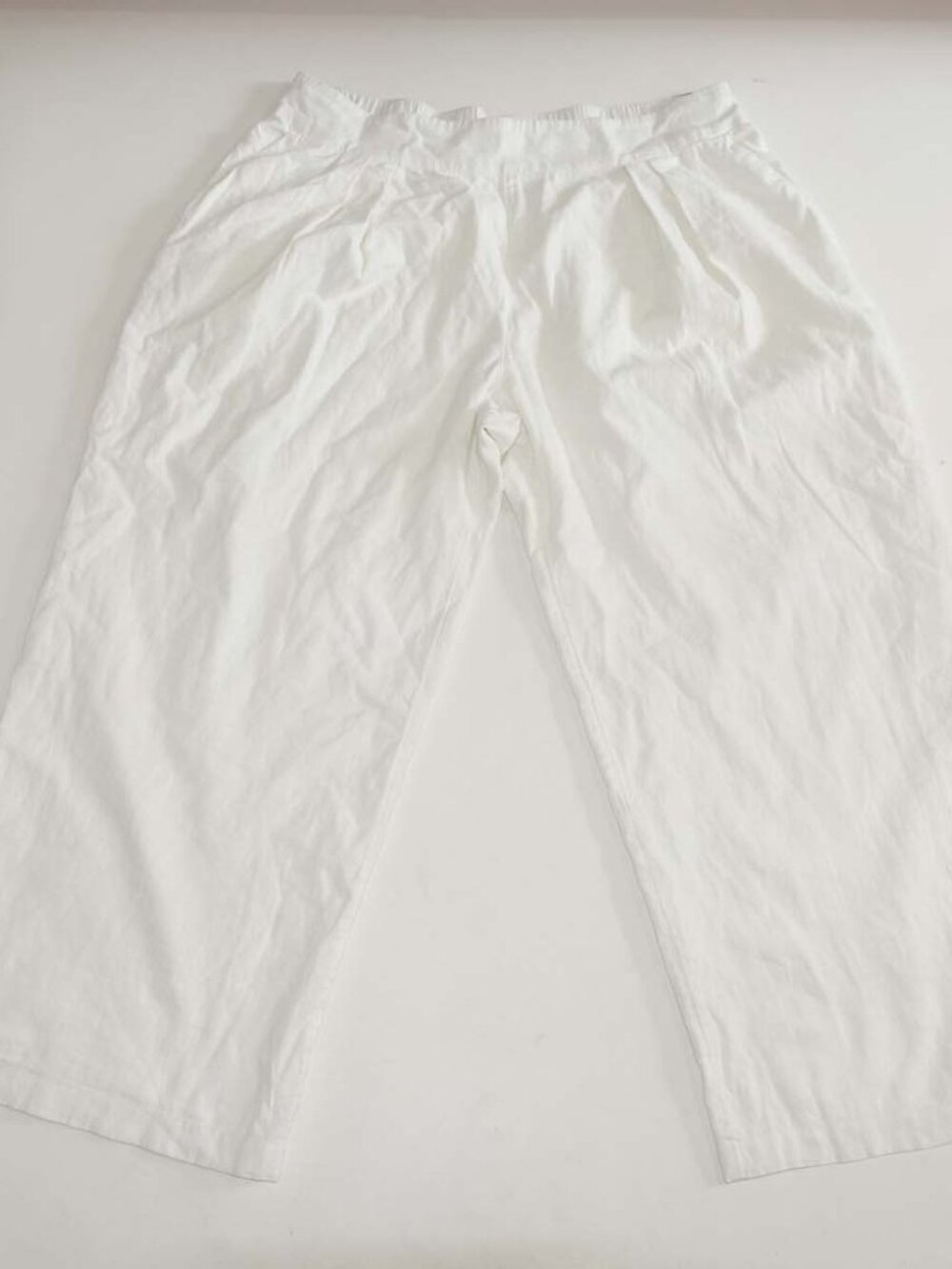 Abercrombie & Fitch Women's Wide Leg Pants Size Large NWT White Linen Blend A&F